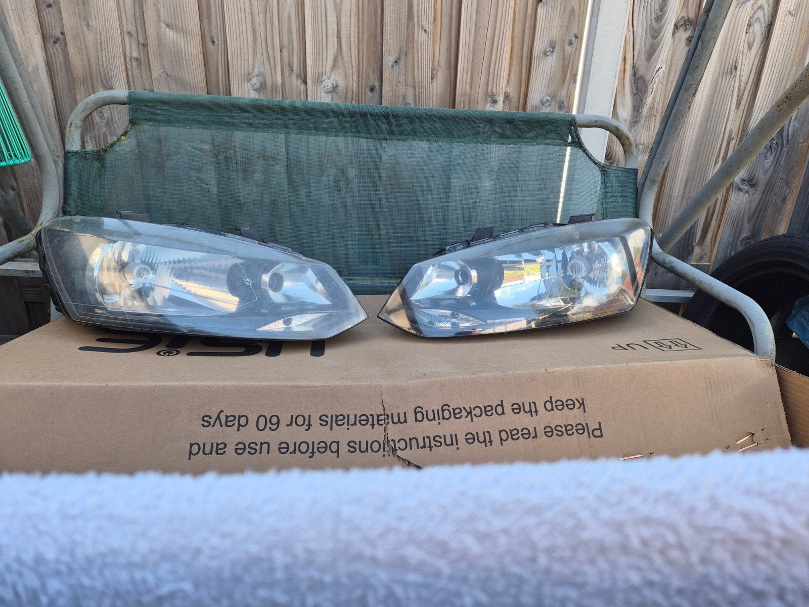 Koplampen H4 Volkswagen Polo 6R (2009-2014) - Set L+R, Ophalen of Verzenden, Gebruikt, Volkswagen