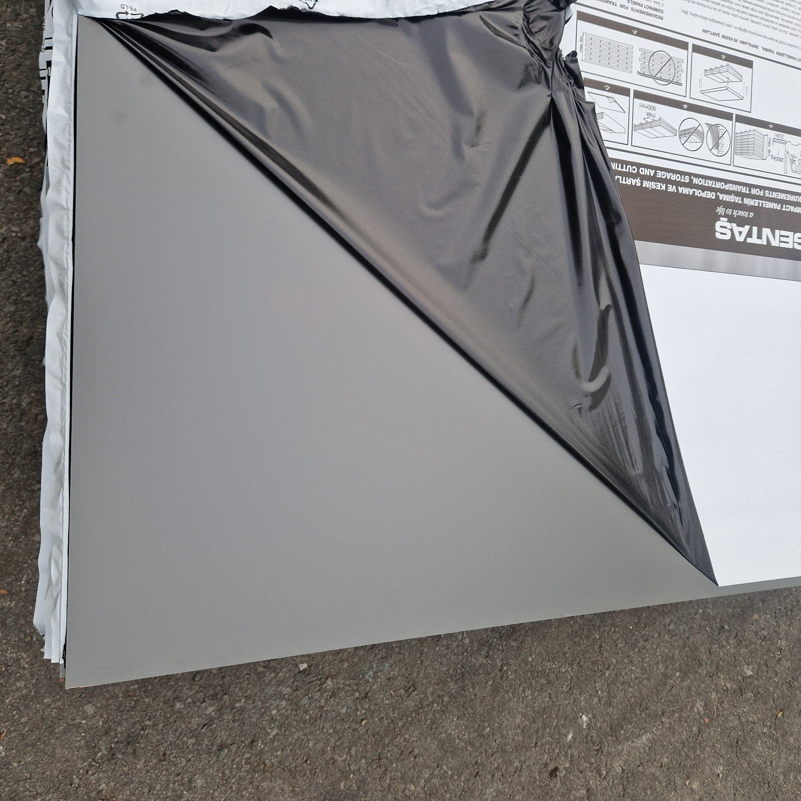 trespa  Antraciet 305x130cm, Ophalen of Verzenden