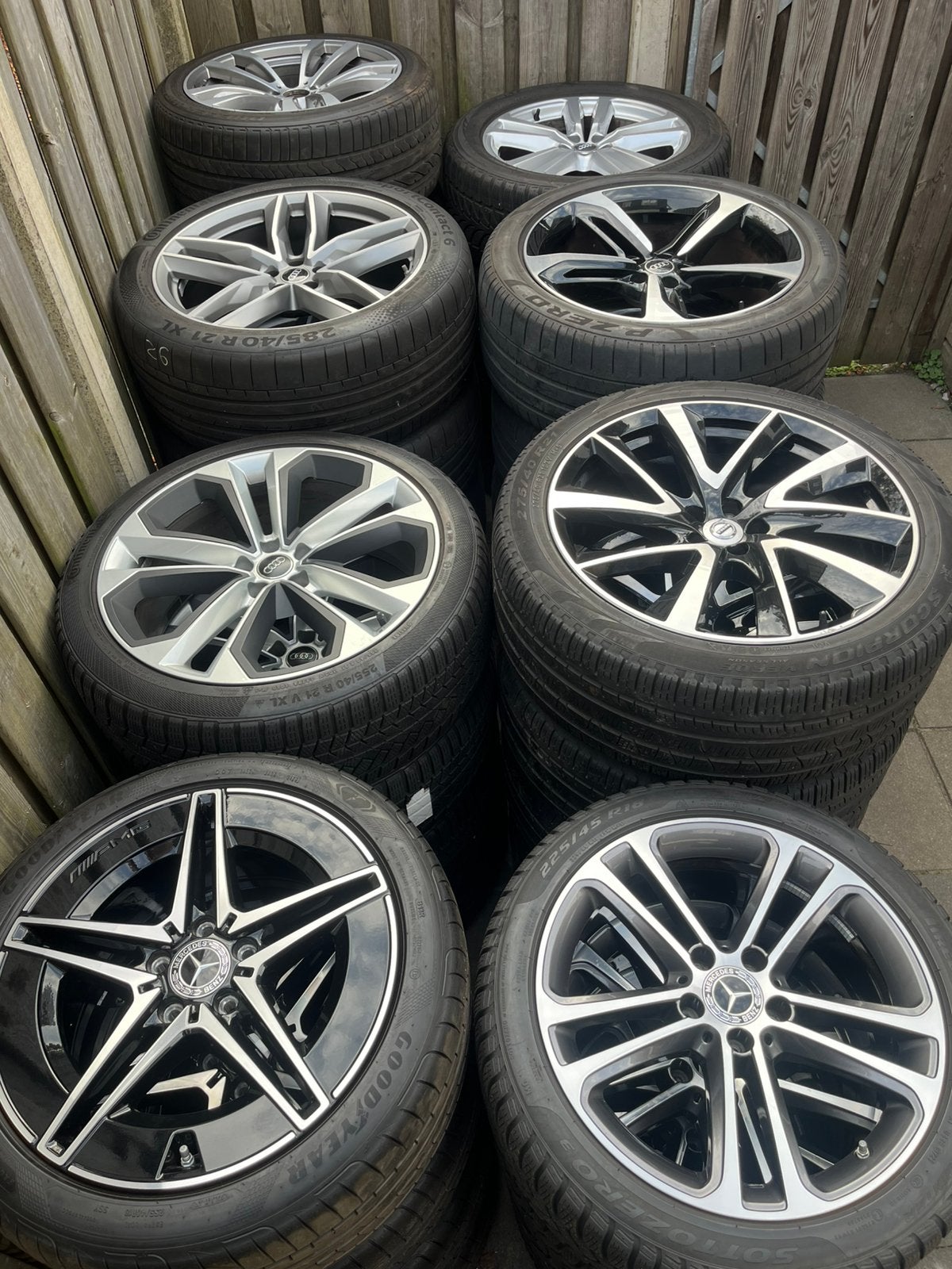 Originele Velgenpartij Aangeboden Mercedes/Audi/Volvo/Bmw, Auto-onderdelen, Gebruikt, 255 mm, Velg(en), Personenwagen