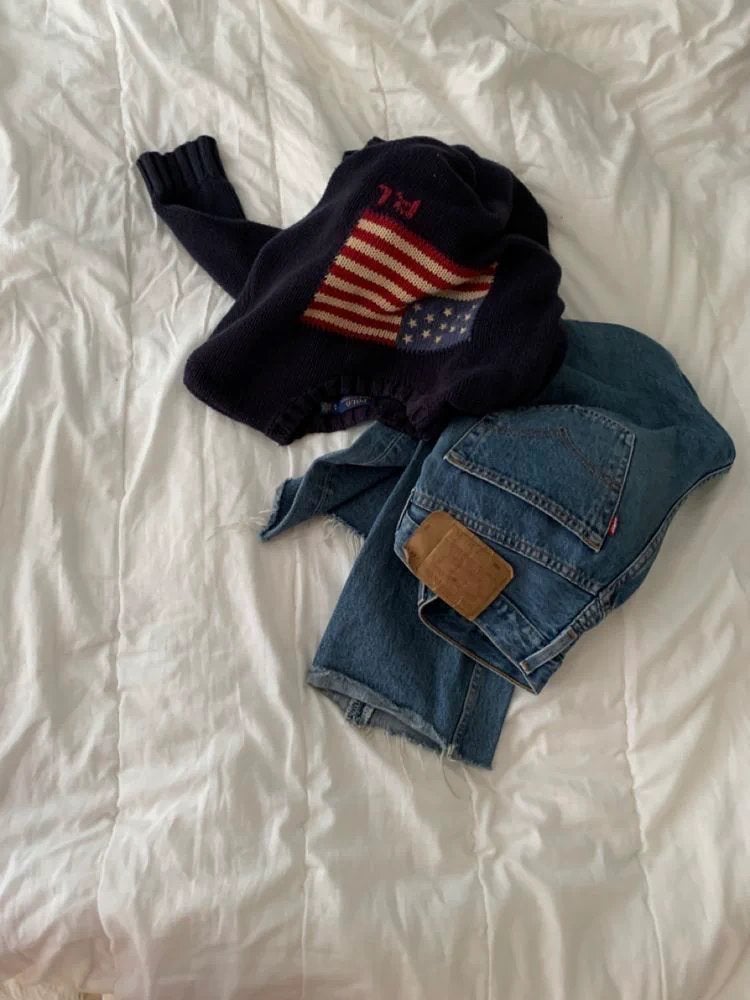 Polo Ralph Lauren trui met Amerikaanse vlag, Ophalen of Verzenden, Nieuw, Maat 38/40 (M), Blauw