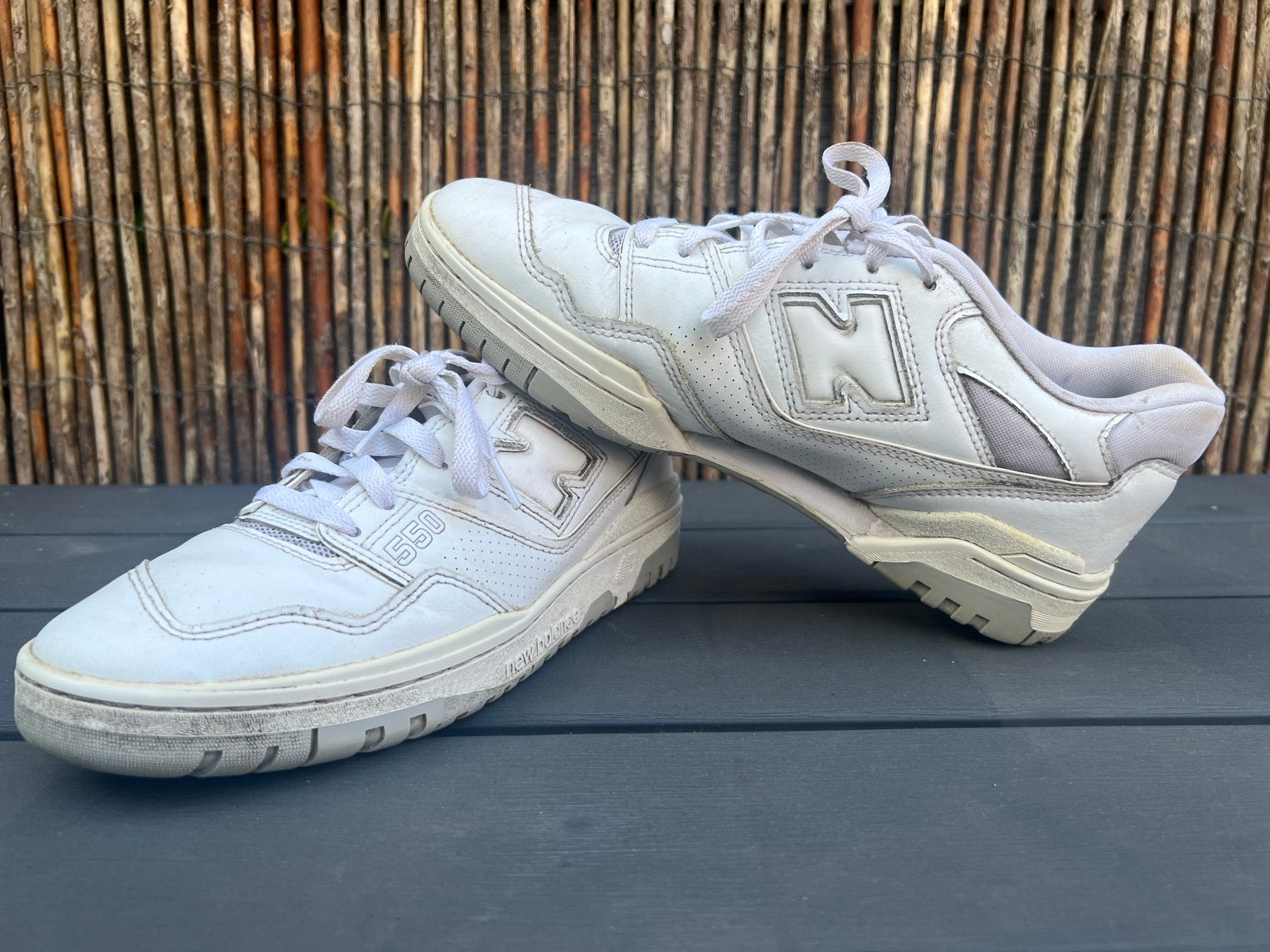 New Balance 550 White Grey / Wit Grijs – Maat 44, Ophalen of Verzenden, Gedragen, Wit
