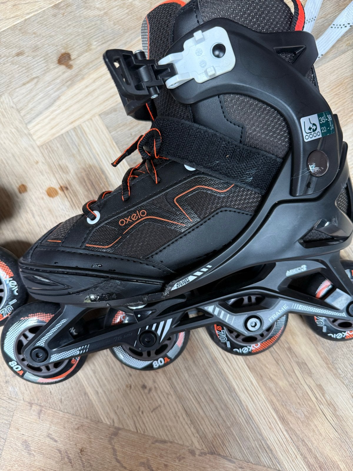 Oxelo inline skates maat 35-38 - Zo goed als nieuw, Verstelbaar, Kinderen, Zo goed als nieuw, Inline skates 4 wielen