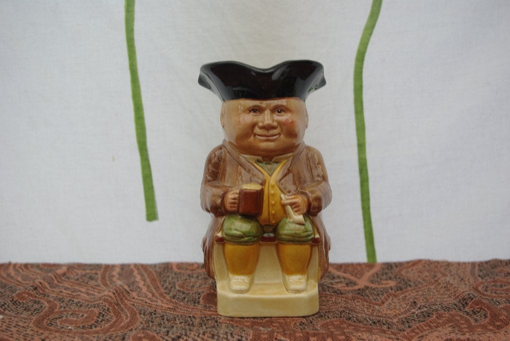 Vintage Toby Jug: Man met Bierpul en Tricorne Hoed, Ophalen of Verzenden