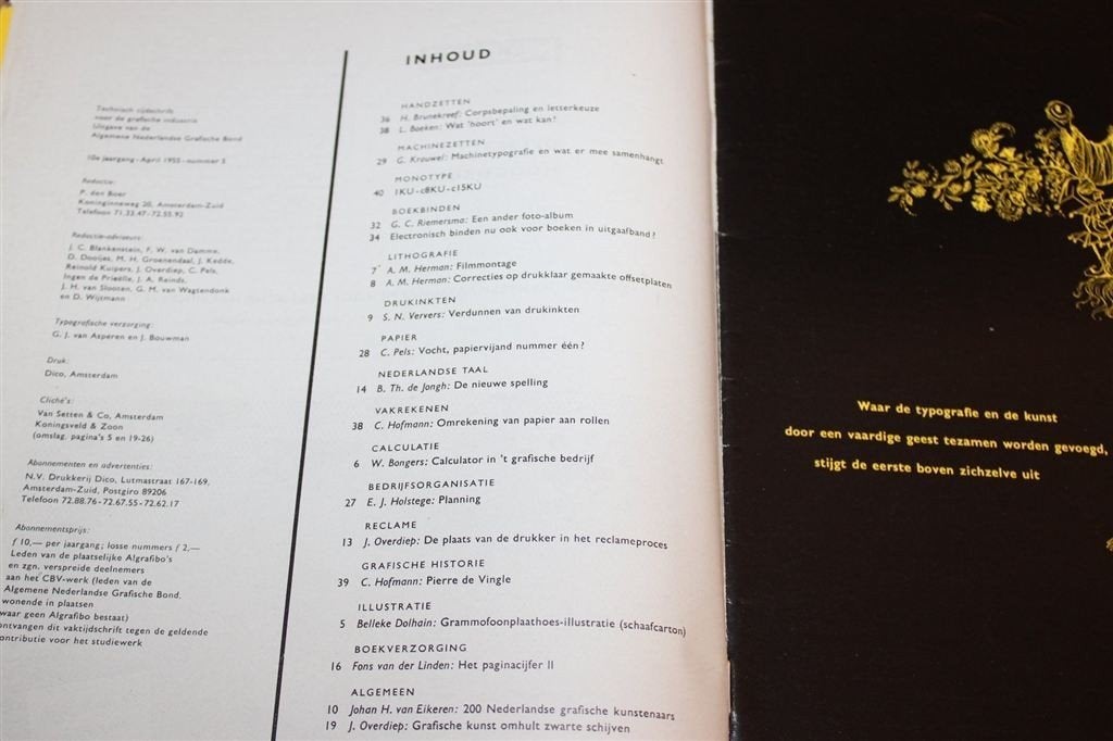 Té Té 1955 Nr. 5 — Typografie en Platenhoezen, Boeken, Ophalen of Verzenden, Gelezen, Muziek, Film of Tv