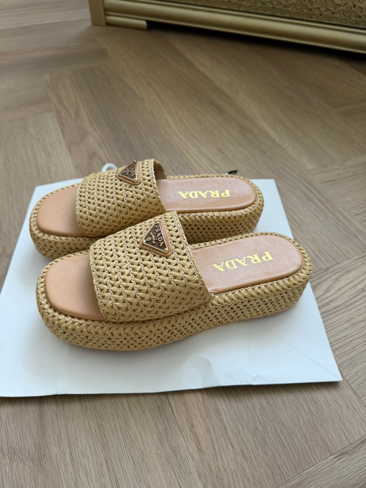 Ideal raffia slippers beige, Slippers, Beige, Nieuw, Ophalen of Verzenden