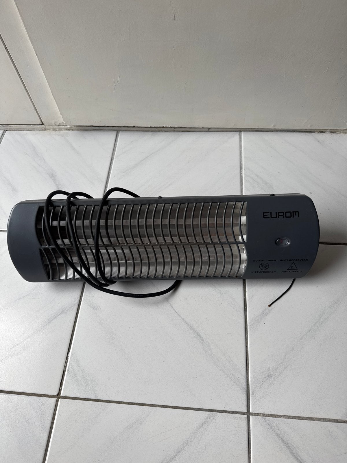 Eurom Q-time 1500 Watt terrasverwarmer, Gebruikt, Minder dan 30 cm, Kachel, Ophalen of Verzenden