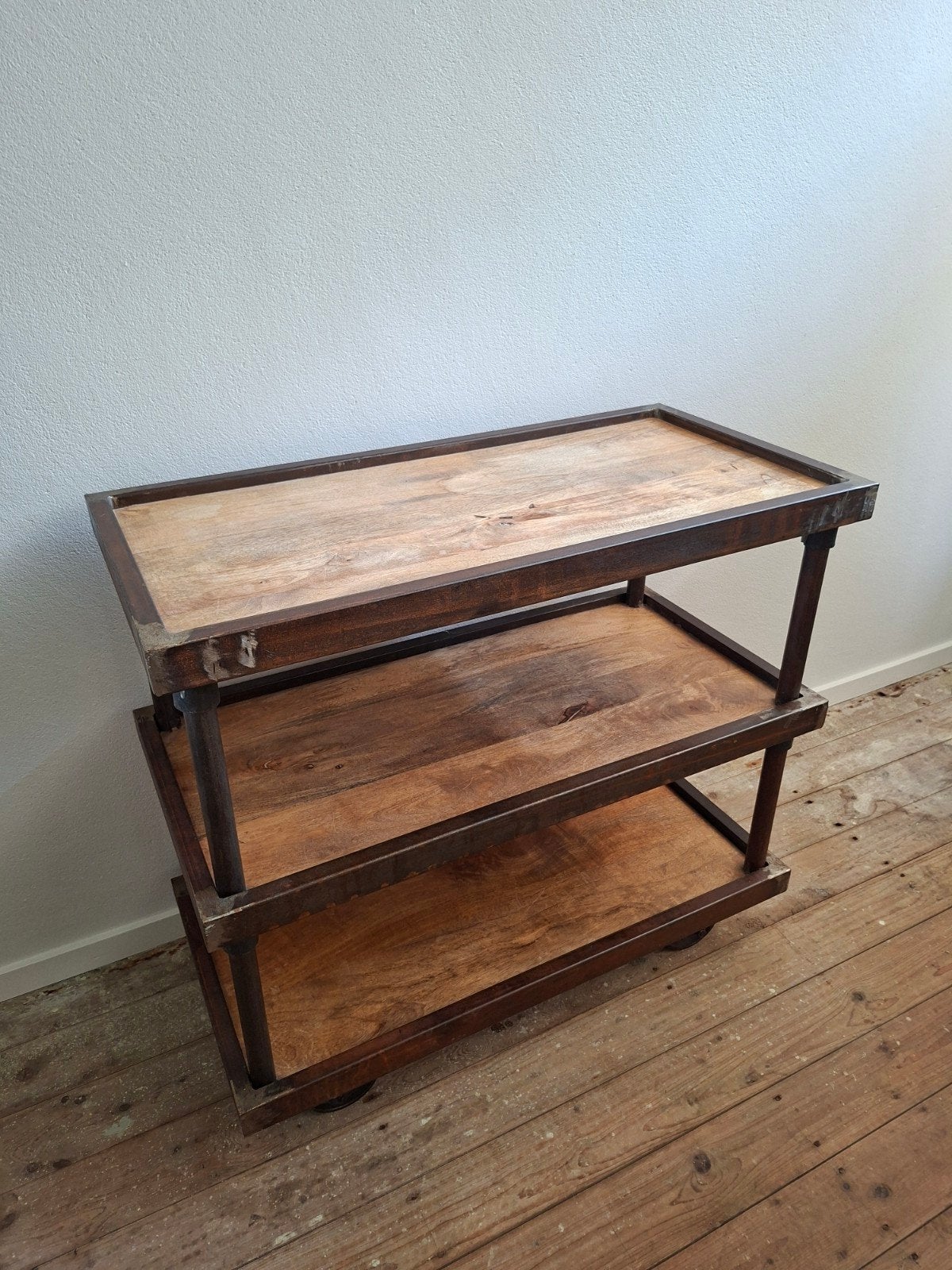 Supersterke industriële trolley kar sidetable serveerwagen., Huis en Inrichting, Ophalen, 50 tot 100 cm, Zo goed als nieuw, 3 of 4 laden