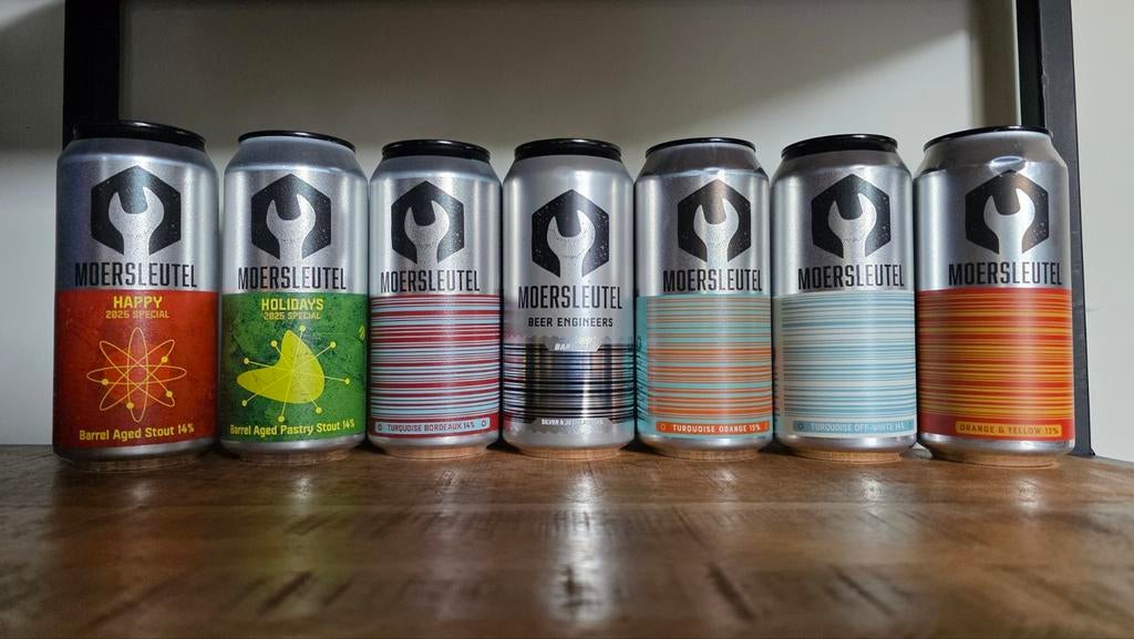 7 Moersleutel barrel aged bieren, Verzamelen, Ophalen of Verzenden, Nieuw, Flesje(s), Overige merken