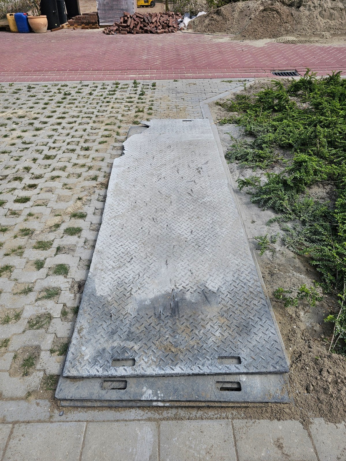 3 stuks kunstof rijplaten 3,00x1,00, Doe-het-zelf en Verbouw, Platen en Panelen, Ophalen