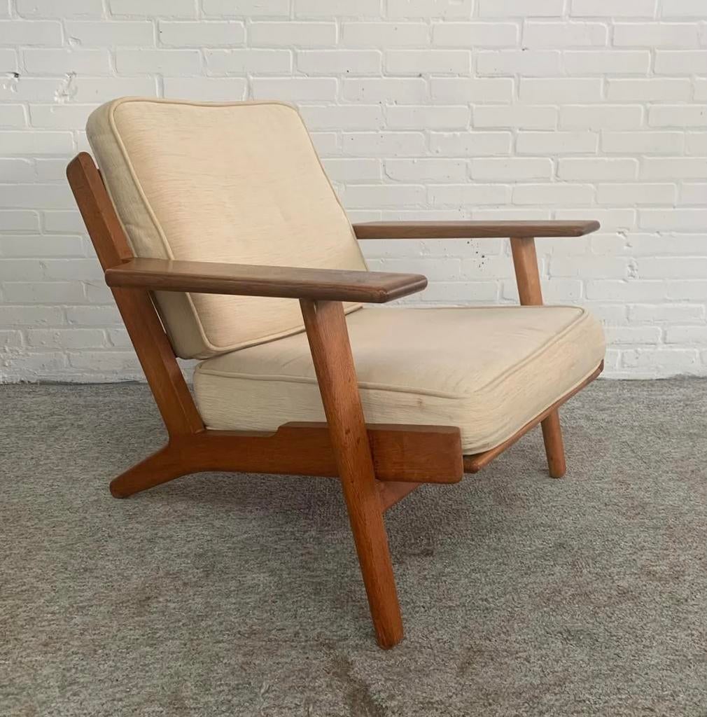 Vintage Getama GE290 Fauteuil door Hans J. Wegner jaren 50., Huis en Inrichting, Fauteuils, Ophalen of Verzenden, 75 tot 100 cm