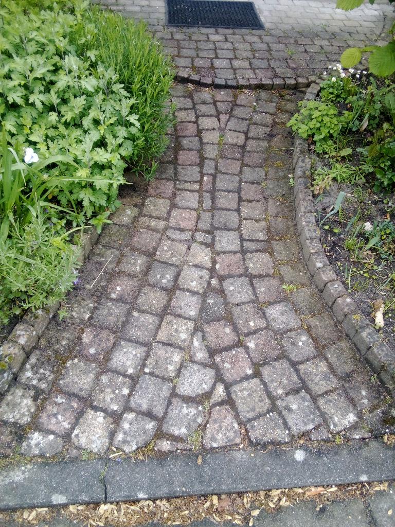 trommelstenen gratis ongv 4m2, Ophalen, Gebruikt, Klinkers, Minder dan 5 m²