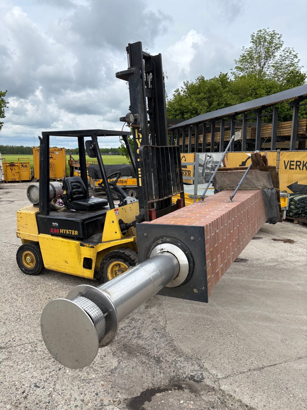 Prefab schoorsteen met dubbelwandige rvs afvoer., Ophalen, Overige materialen, Gebruikt, .