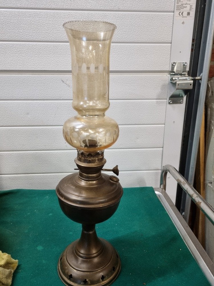 olielamp roshan messing antiek, Ophalen of Verzenden, 'T Olde Gre-j, Info@toldegrej.nl, Endepoelstraat 20f Didam