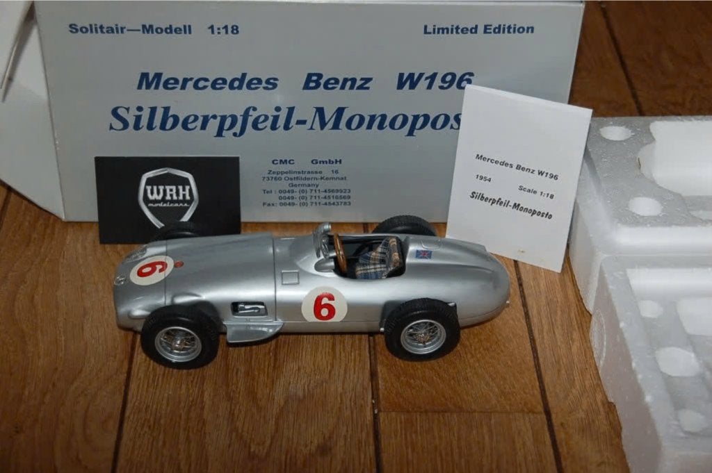 1:18 MERCEDES W196 MONOPOSTO #6 CMC M-020 ltd1000 in box WRH, Verzenden, Zo goed als nieuw, Auto, Overige merken
