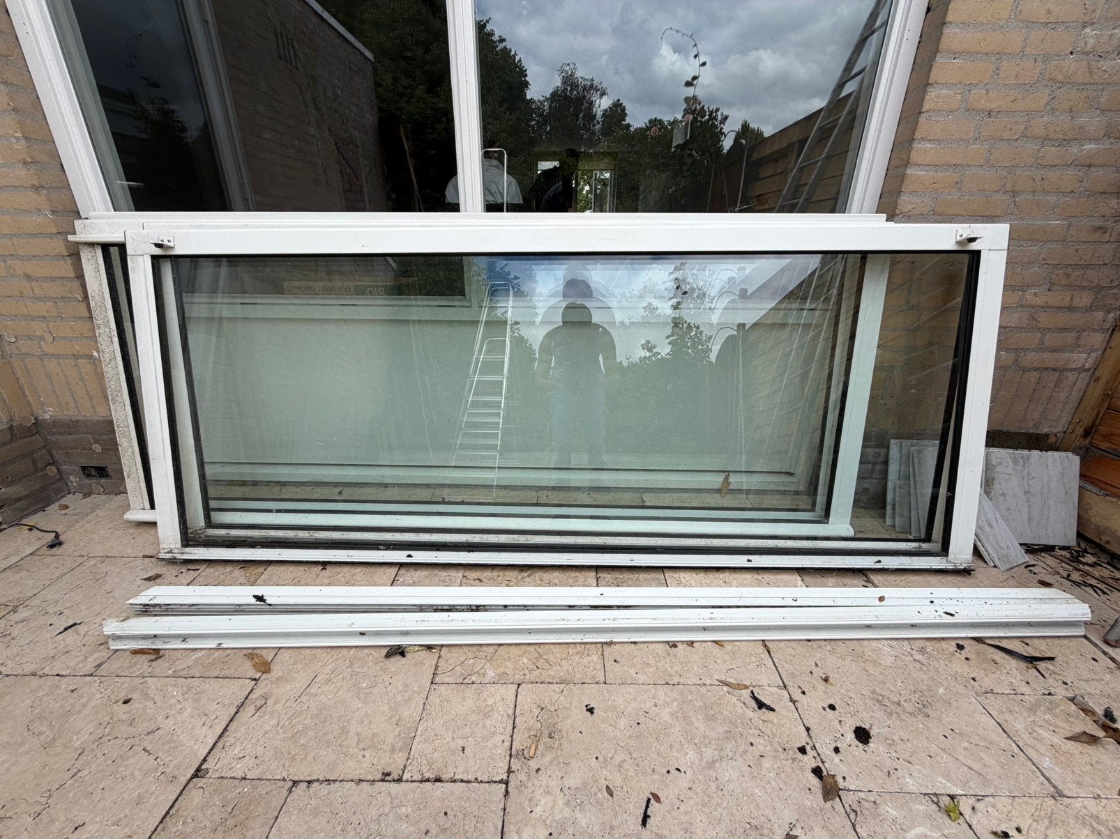 Schuifdeuren en overkapping, Tuin en Terras, Overkappingen, Ophalen, Gebruikt, Serre