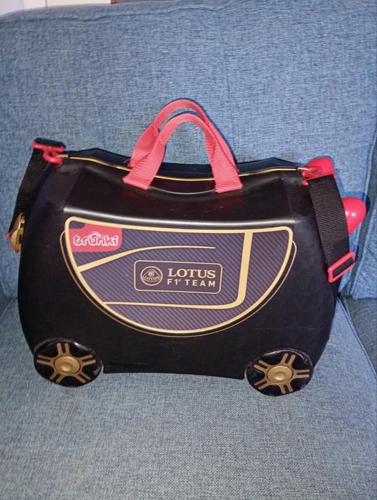Trunki Lotus F1 Kinderkoffer met trekkoord, Sieraden, Tassen en Uiterlijk, Koffers, Zo goed als nieuw, Wieltjes, Ophalen of Verzenden