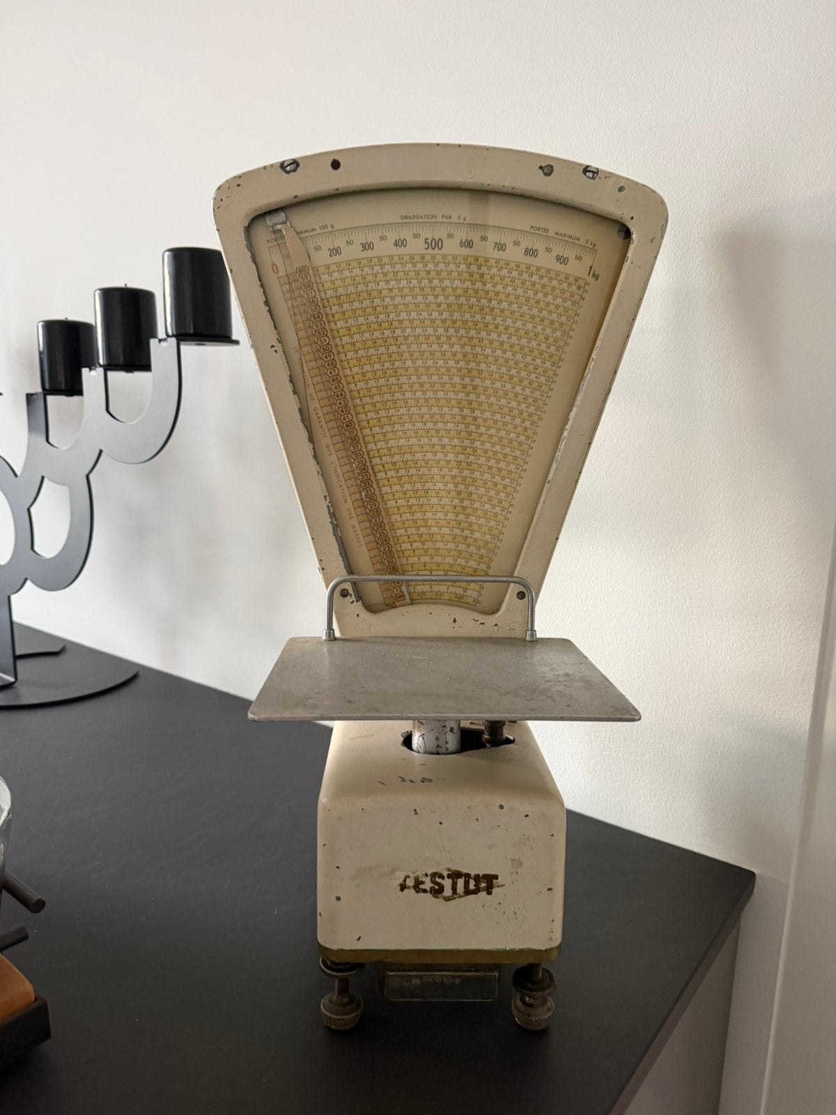Vintage Testut winkel / huishoudweegschaal Frankrijk, Antiek en Kunst, Ophalen of Verzenden