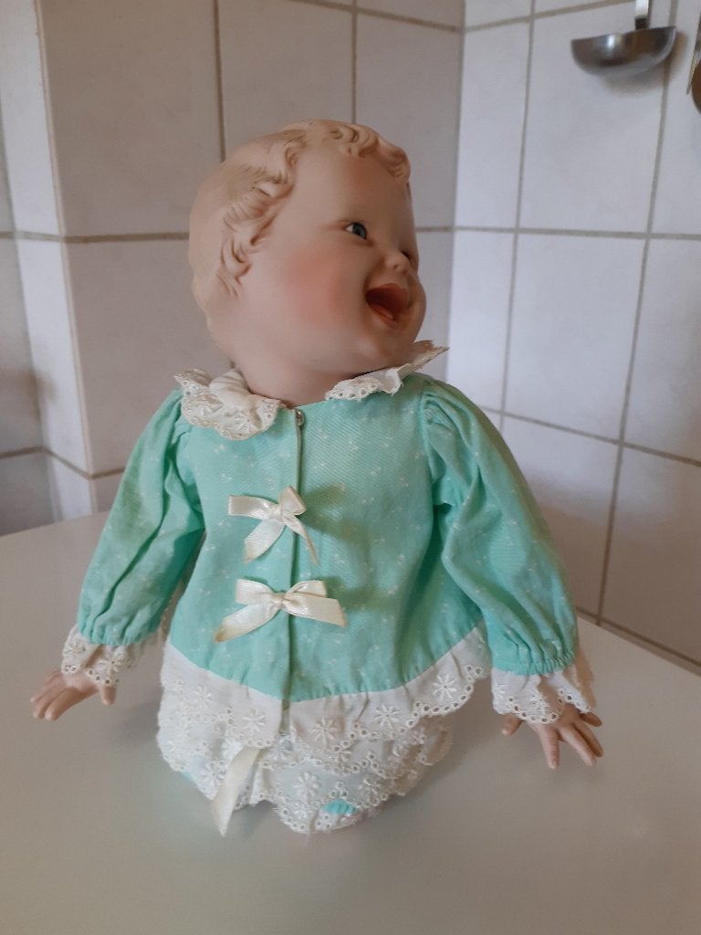 Vintage Porseleinen Babypop "Jessica" – Yolanda Bello, Ophalen of Verzenden, Zo goed als nieuw, Pop