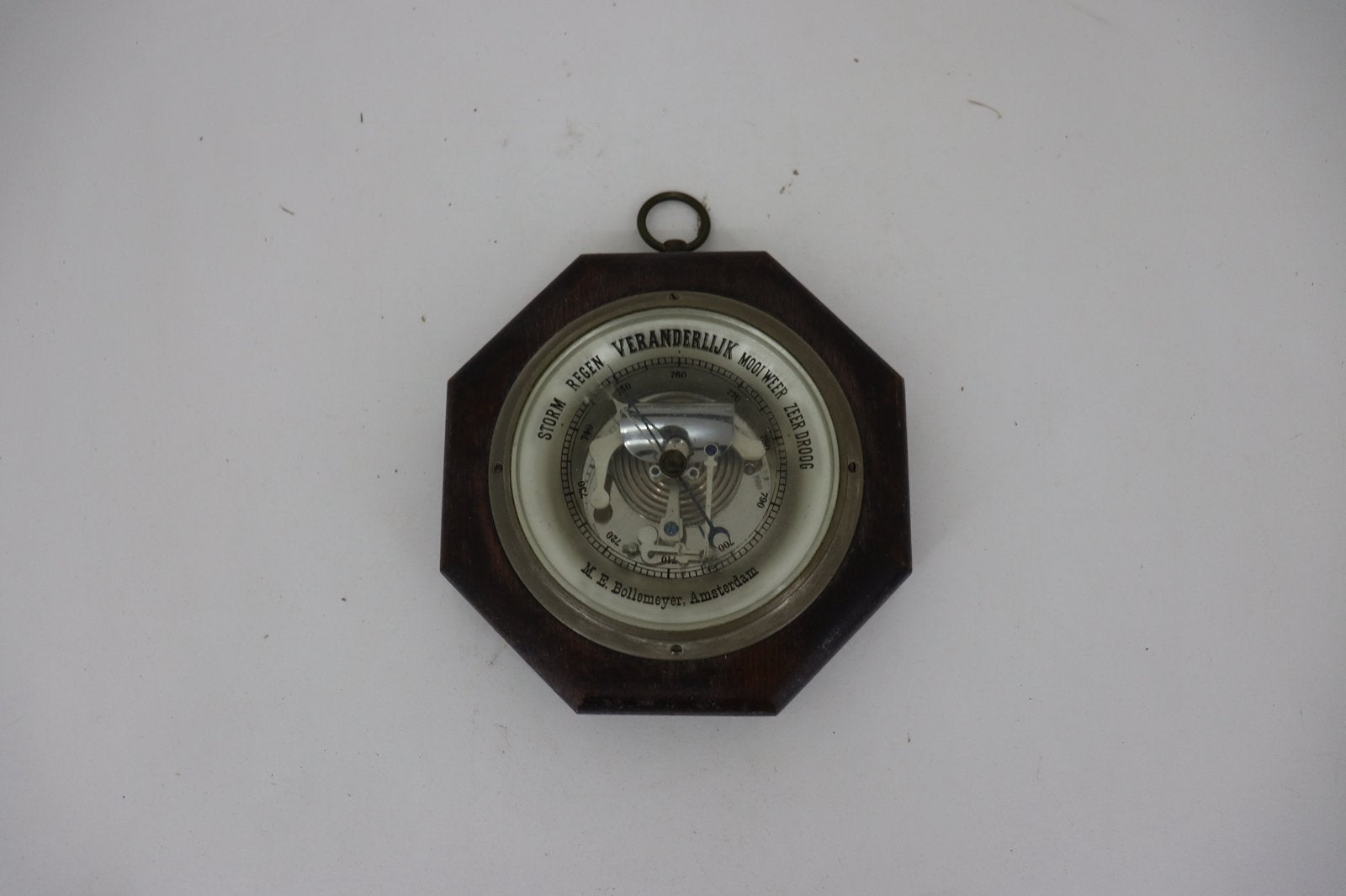 Antieke Aneroïde Barometer – M.E. Bollémeyer Amsterdam, Ophalen of Verzenden