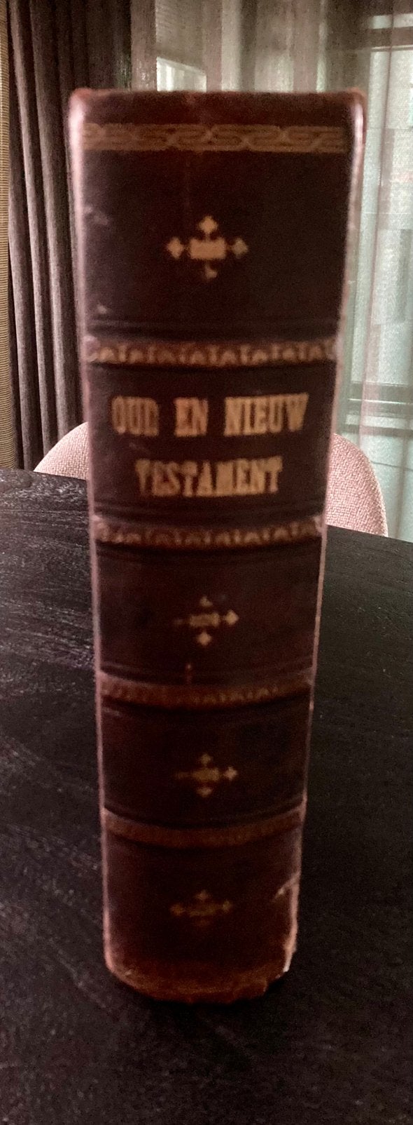 Antieke bijbel Muré 1882, zilveren sloten, 198 prenten, Ophalen of Verzenden