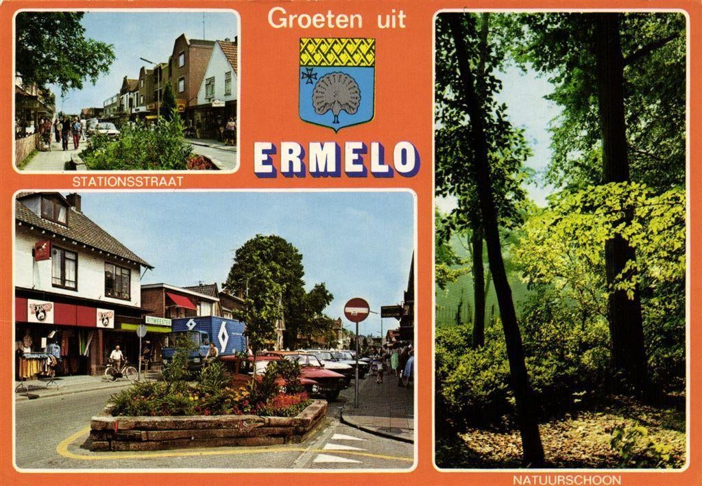 Groeten uit Ermelo - 3 afb o.a. Stationsstraat - 1986 gelope, Ophalen of Verzenden, Voor 1920, Gelopen, Gelderland