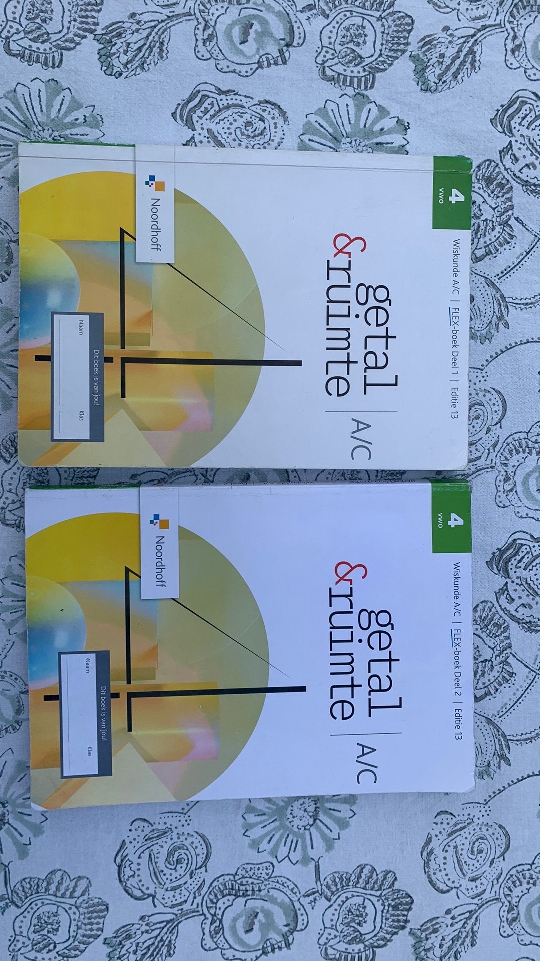 Wiskunde vwo 4 getal & ruimte, deel 1 en 2, Boeken, Ophalen of Verzenden, Zo goed als nieuw, VWO