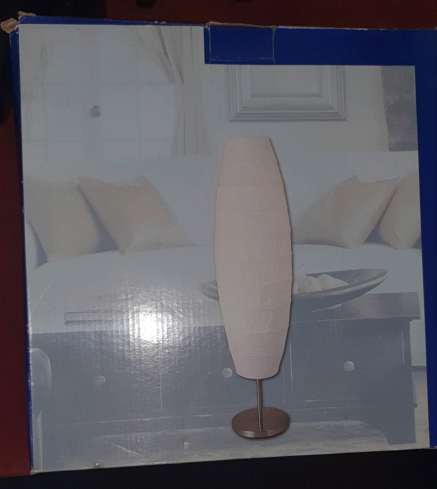 Vloerlamp met rijstpapier kap - 122 cm hoog sgi2001, 100 tot 150 cm, E14 (klein), Nieuw, Ophalen of Verzenden