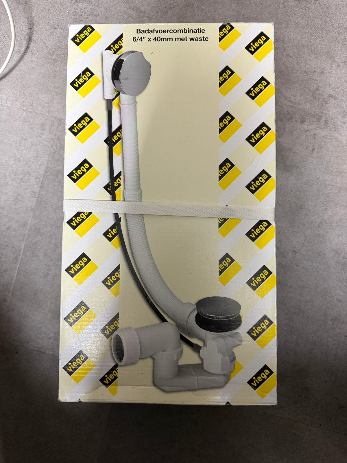 Viega badafvoercombinatie 6/4" x 40mm met waste, Ophalen, Nieuw, Bad