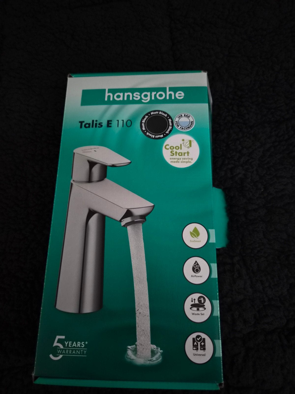 Hansgrohe Talis E 110 Kraan - Mat Zwart, Ophalen of Verzenden, Nieuw, Kraan