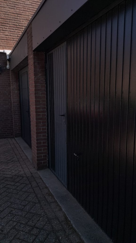 Garagedeur met Loopdeur ., Ophalen, Gebruikt, Garagedeur, Metaal