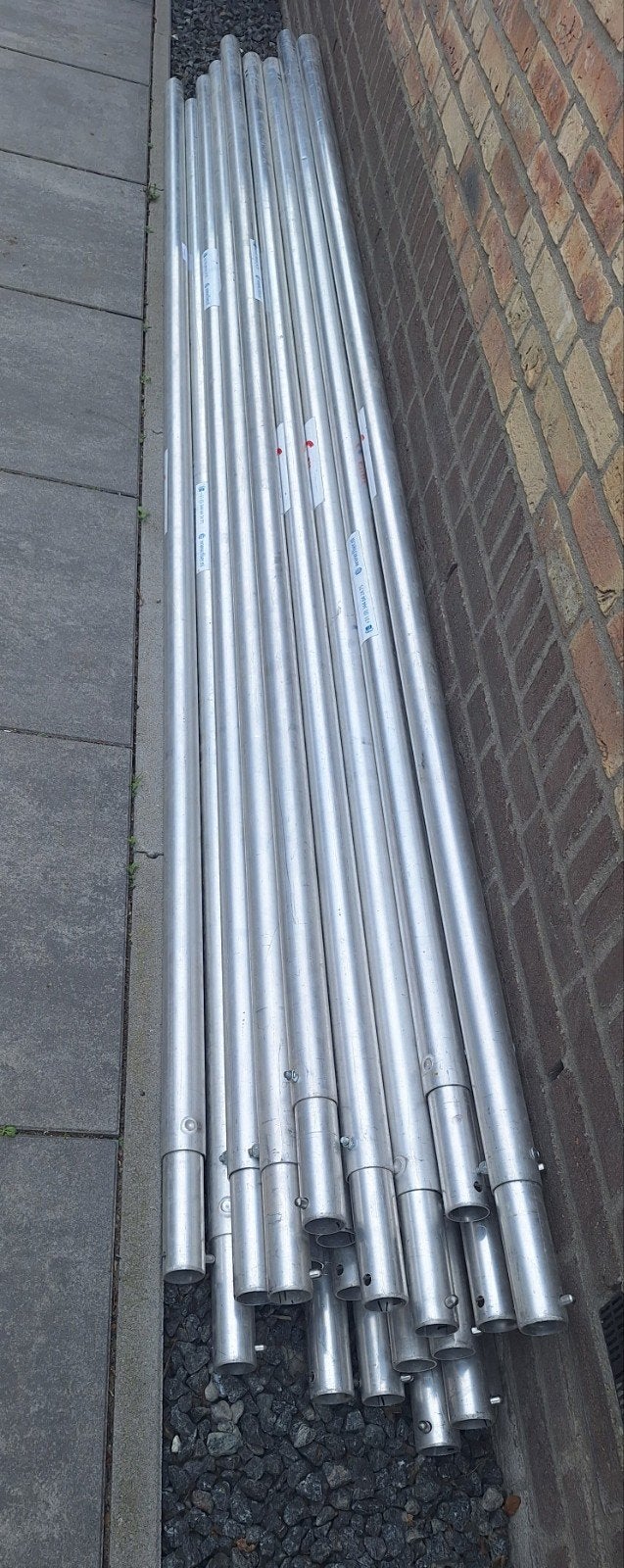 Leuning buis / steiger pijp/ aluminium buizen/ buis paal, Ophalen, Zo goed als nieuw, Aluminium