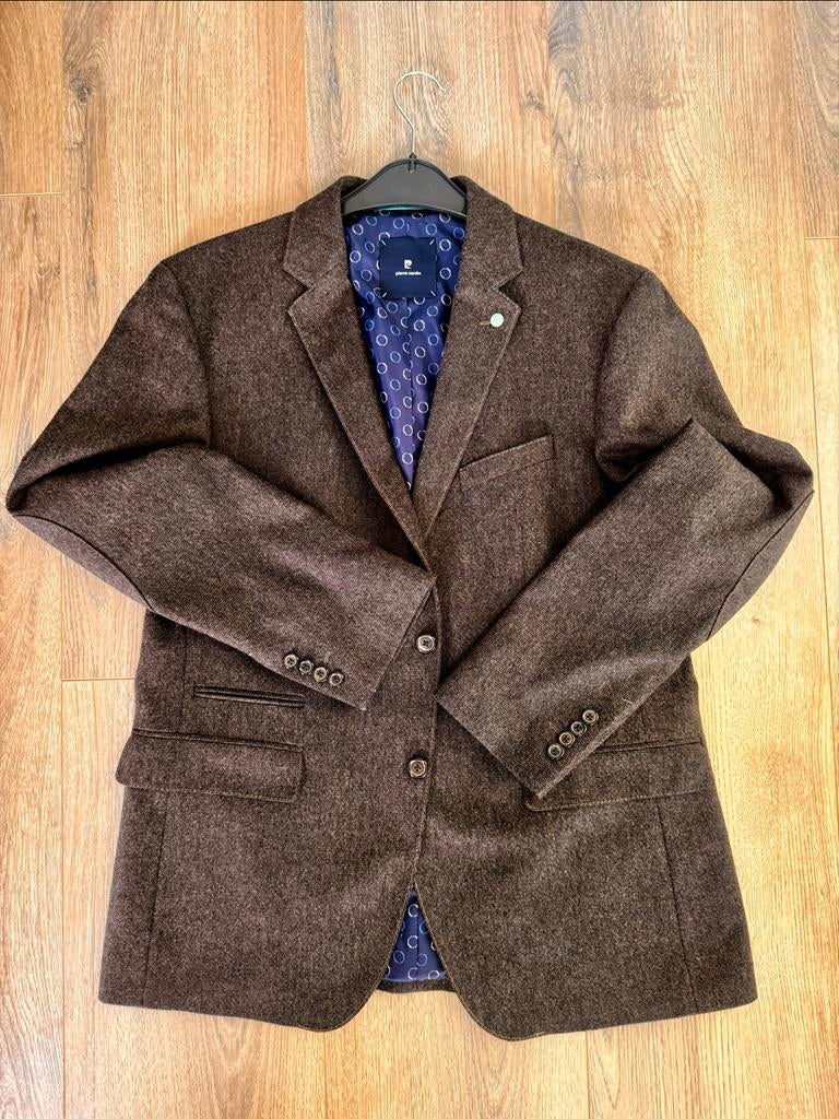 Pierre Cardin Bruin Colbert Maat L, Kleding | Heren, Kostuums en Colberts, Ophalen, Zo goed als nieuw, Maat 52/54 (L), Bruin