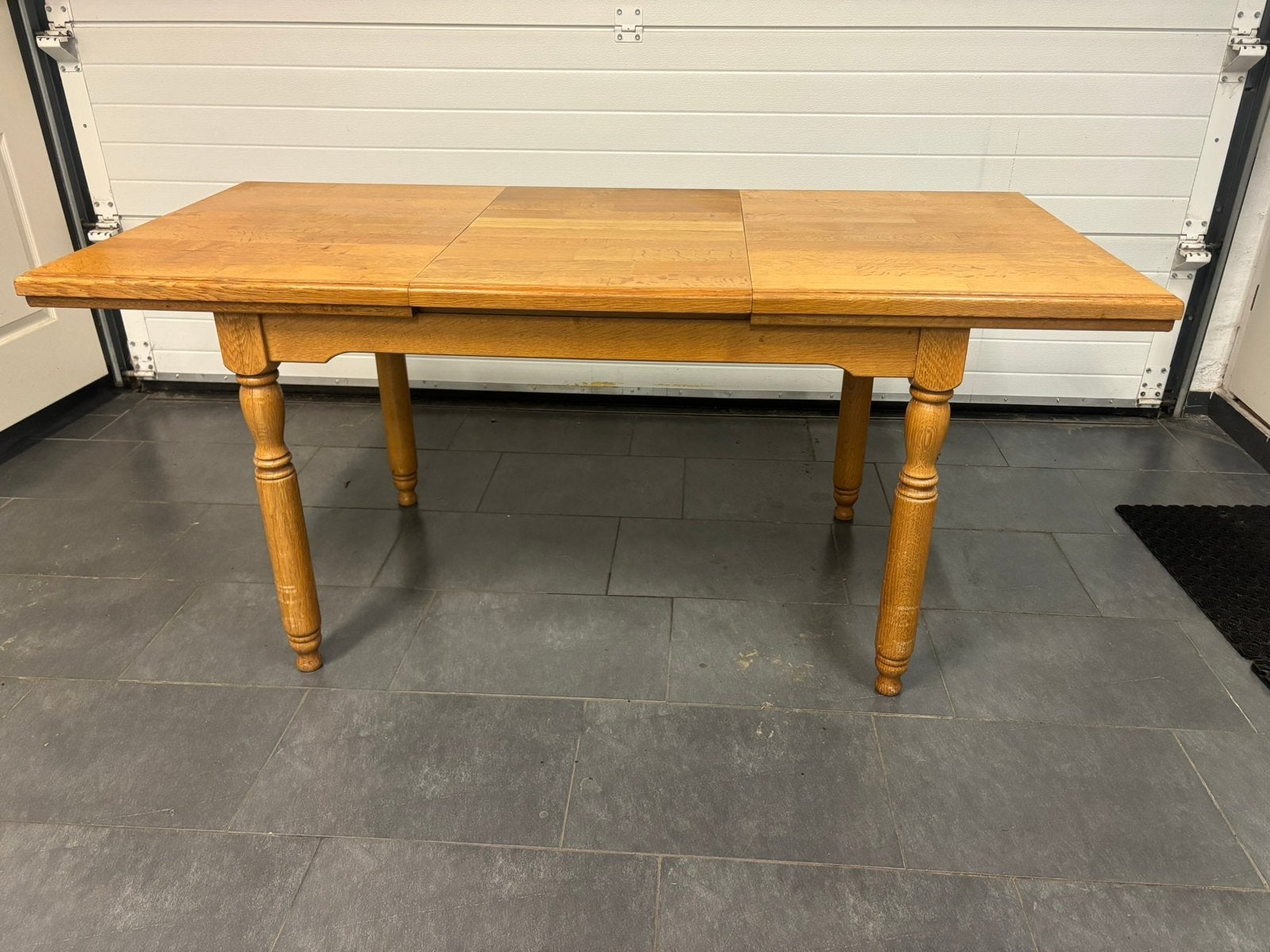 Eikenhouten uitschuifbare eettafel 120/170x80cm, Ophalen, Eikenhouten uitschuifbare eettafel 120/170x80cm, 50 tot 100 cm, Eikenhouten uitschuifbare eettafel 120/170x80cm