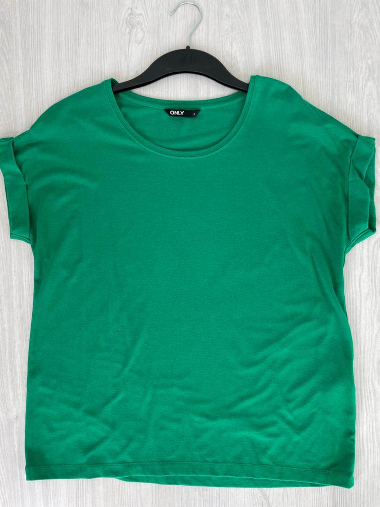 Groen T-shirt met korte mouwen van ONLY, maat S, Ophalen of Verzenden, Korte mouw, Maat 36 (S), Gedragen