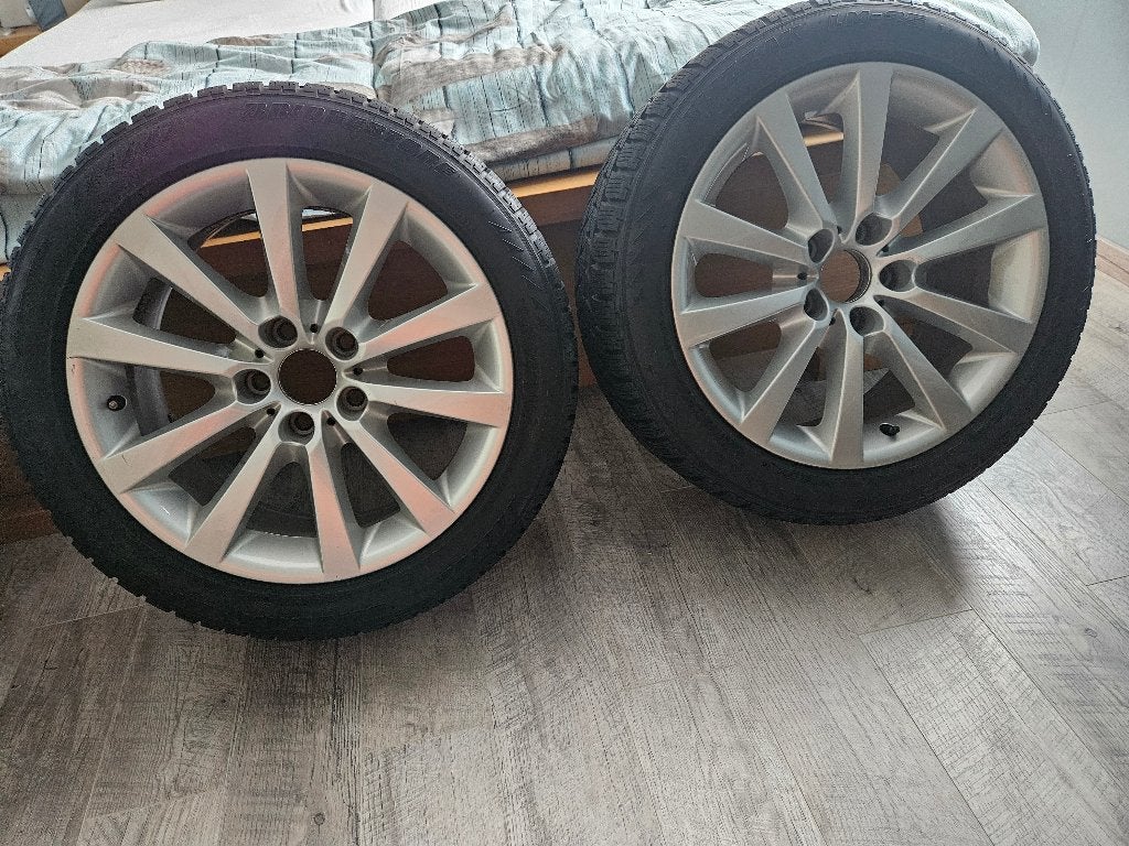 Originele BMW 18 inch velgen met winterbanden, Auto-onderdelen, Banden en Velgen, Ophalen, 18 inch, Velg(en), Winterbanden