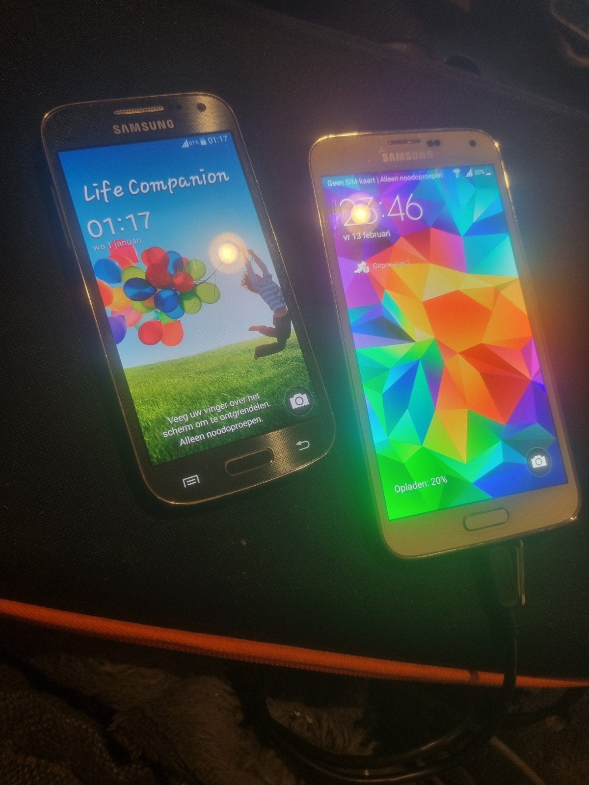 Samsung Galaxy S4 en S5 - Gebruikt, Telecommunicatie, Mobiele telefoons | Samsung, Gebruikt, Zwart, Touchscreen, Ophalen of Verzenden