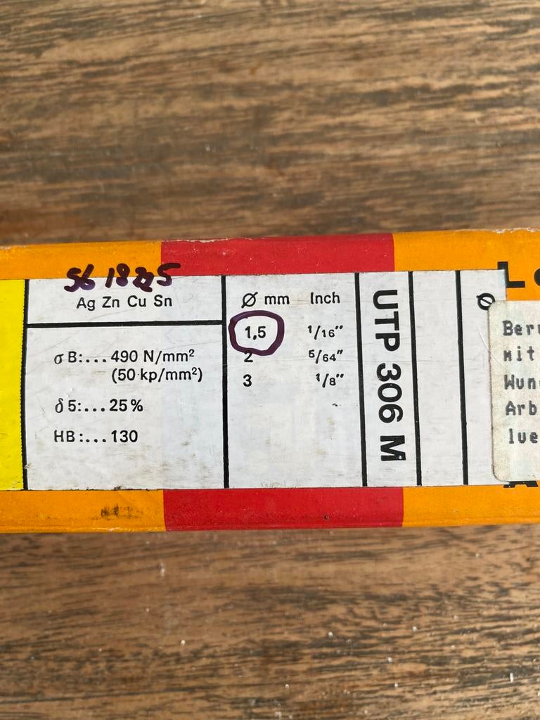 Zilversoldeer met vloeimiddel UTP 306 M, Doe-het-zelf en Verbouw, Elektra en Kabels, Zo goed als nieuw, Kabel of Snoer, Ophalen of Verzenden