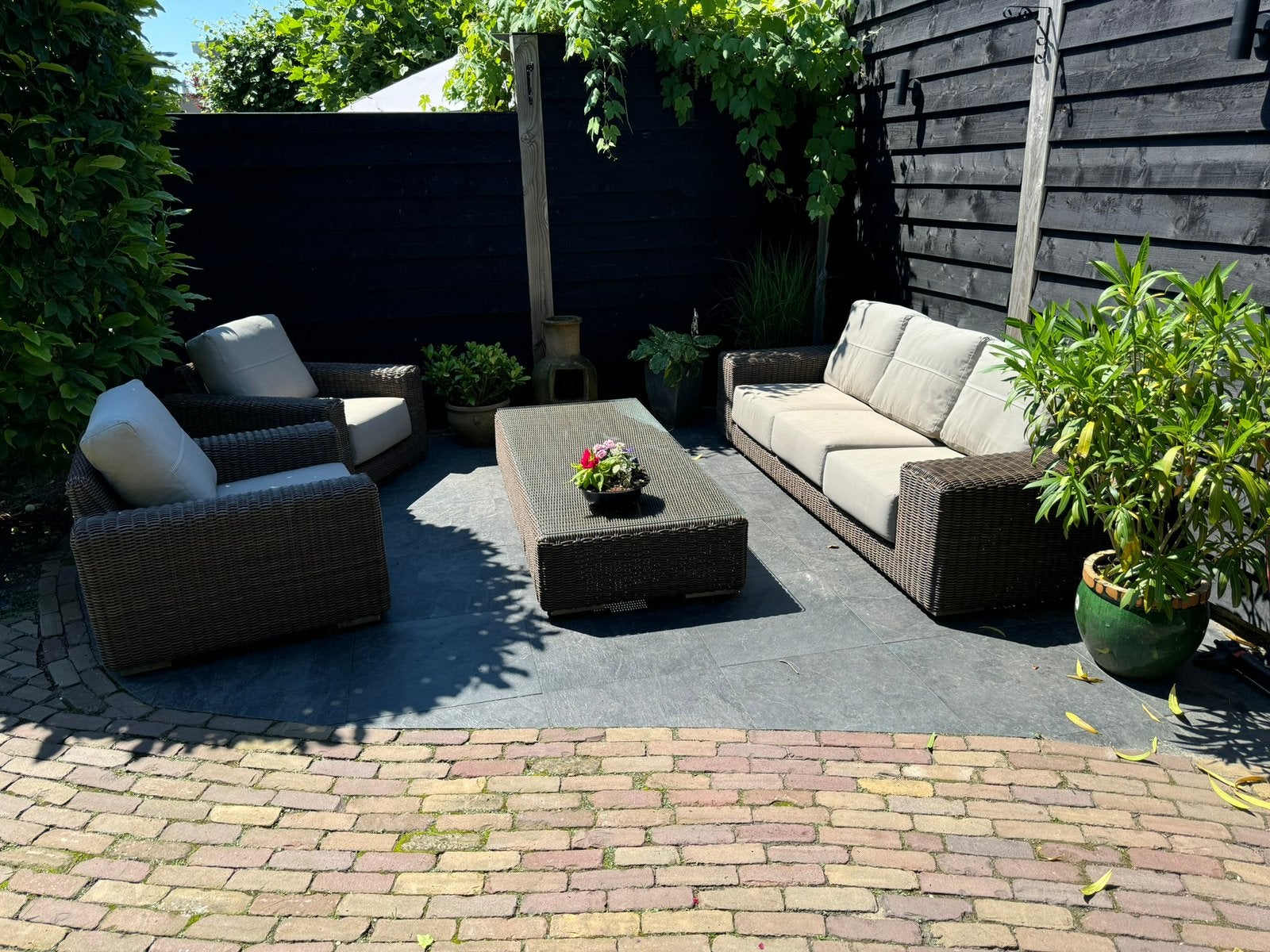 4SO 4 Seasons Outdoor Kingston Loungeset, Ophalen, Zo goed als nieuw, Wicker, Bank