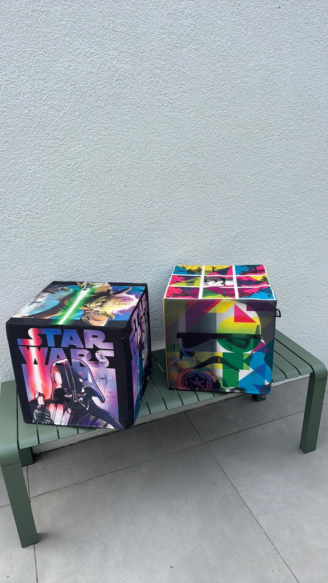 Star wars poef, kubus, kruk 2 stuks, Ophalen, Gebruikt, Overige materialen