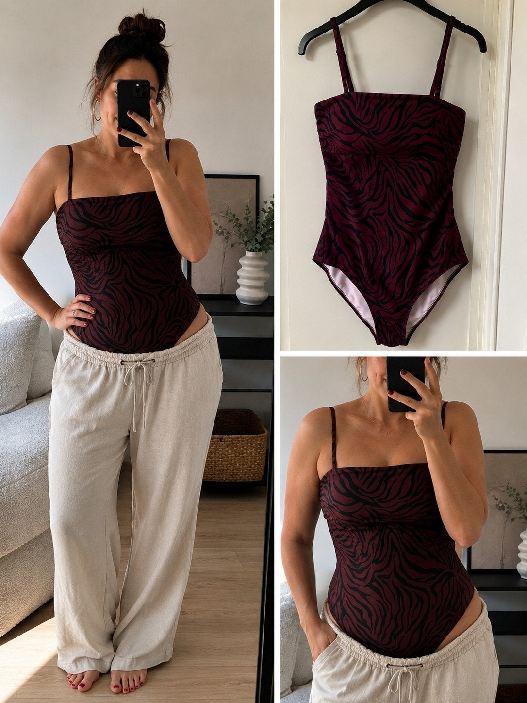 HEMA Badpak Nina Zebra Chocoladebruin – Nieuw Met Kaartje, Ophalen, Overige kleuren, Nieuw, Badpak