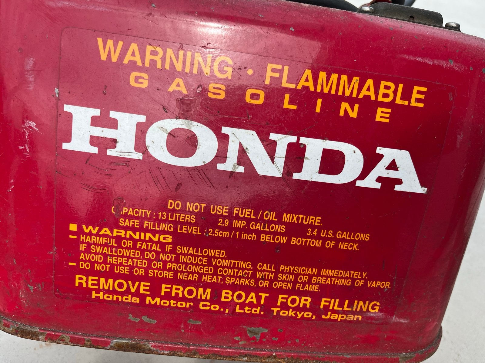 Honda en Neptune brandstoftanks met slang, Ophalen, Gebruikt, Motor en Techniek