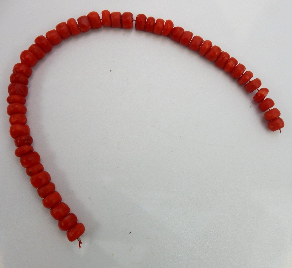 Streng grote antieke bloedkoralen 6mm, Sieraden, Tassen en Uiterlijk, Ophalen of Verzenden, Overige materialen, Armband, Met edelsteen