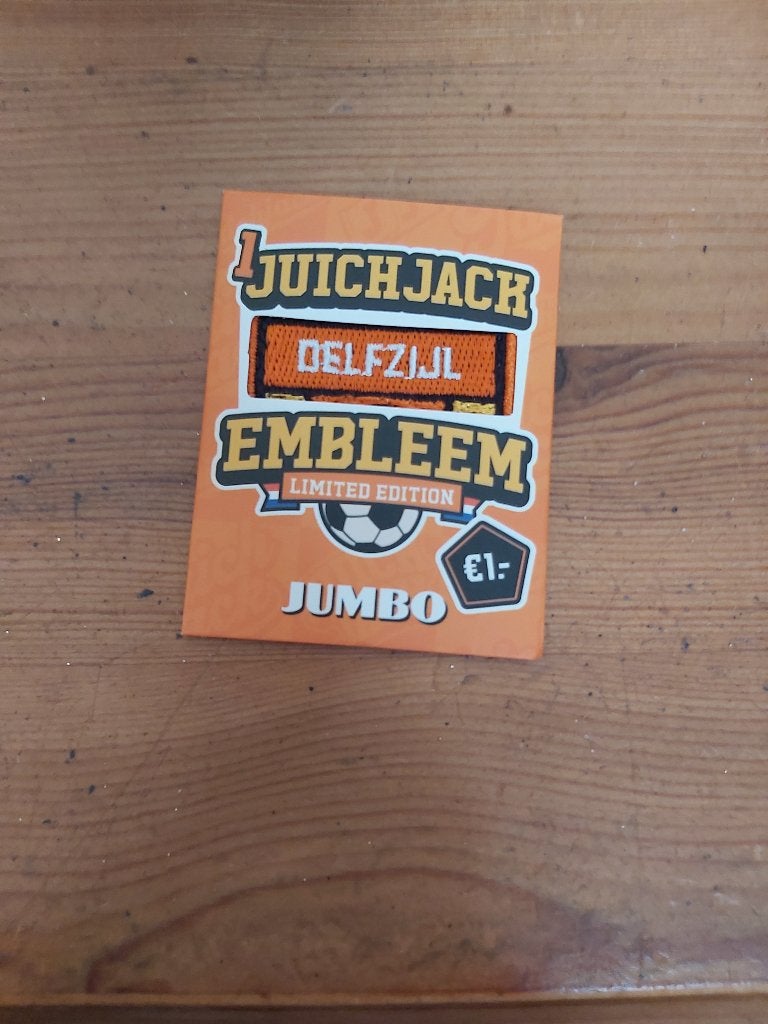 Jumbo juich embleem / juichjack embleem Delfzijl, Jumbo, Ophalen of Verzenden