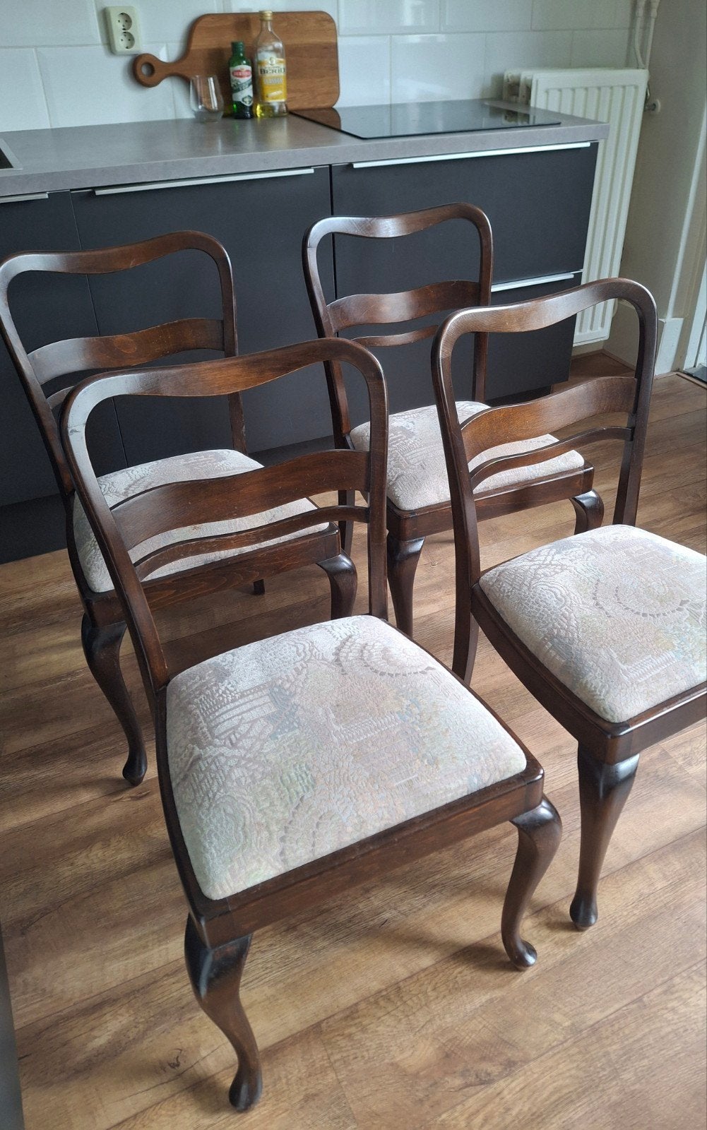 Massief houten eetkamerstoelen, Antiek en Kunst, Ophalen