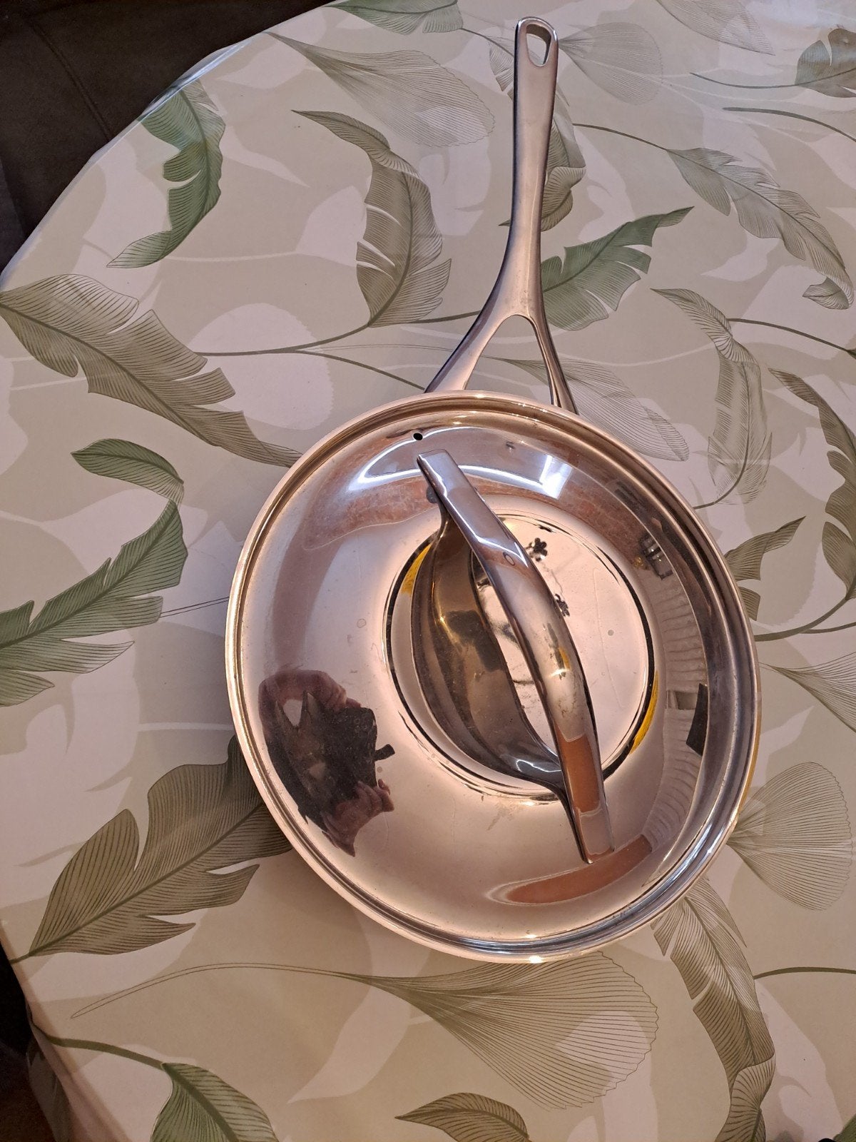 hapjespan 24 cm, Huis en Inrichting, Ophalen of Verzenden, Zo goed als nieuw, Rvs