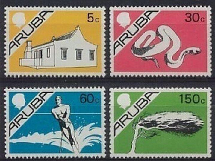 Aruba 1986 Def serie woning slang waterski boom postfris, Verzenden, Postfris