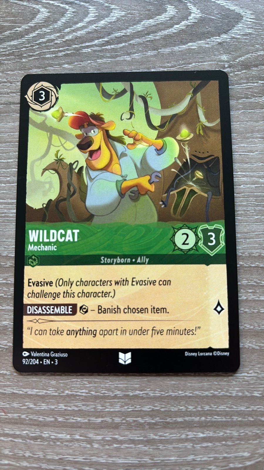 Disney Lorcana Wildcat mechanic 92-204 3INK nonfoil, Ophalen of Verzenden, Zo goed als nieuw