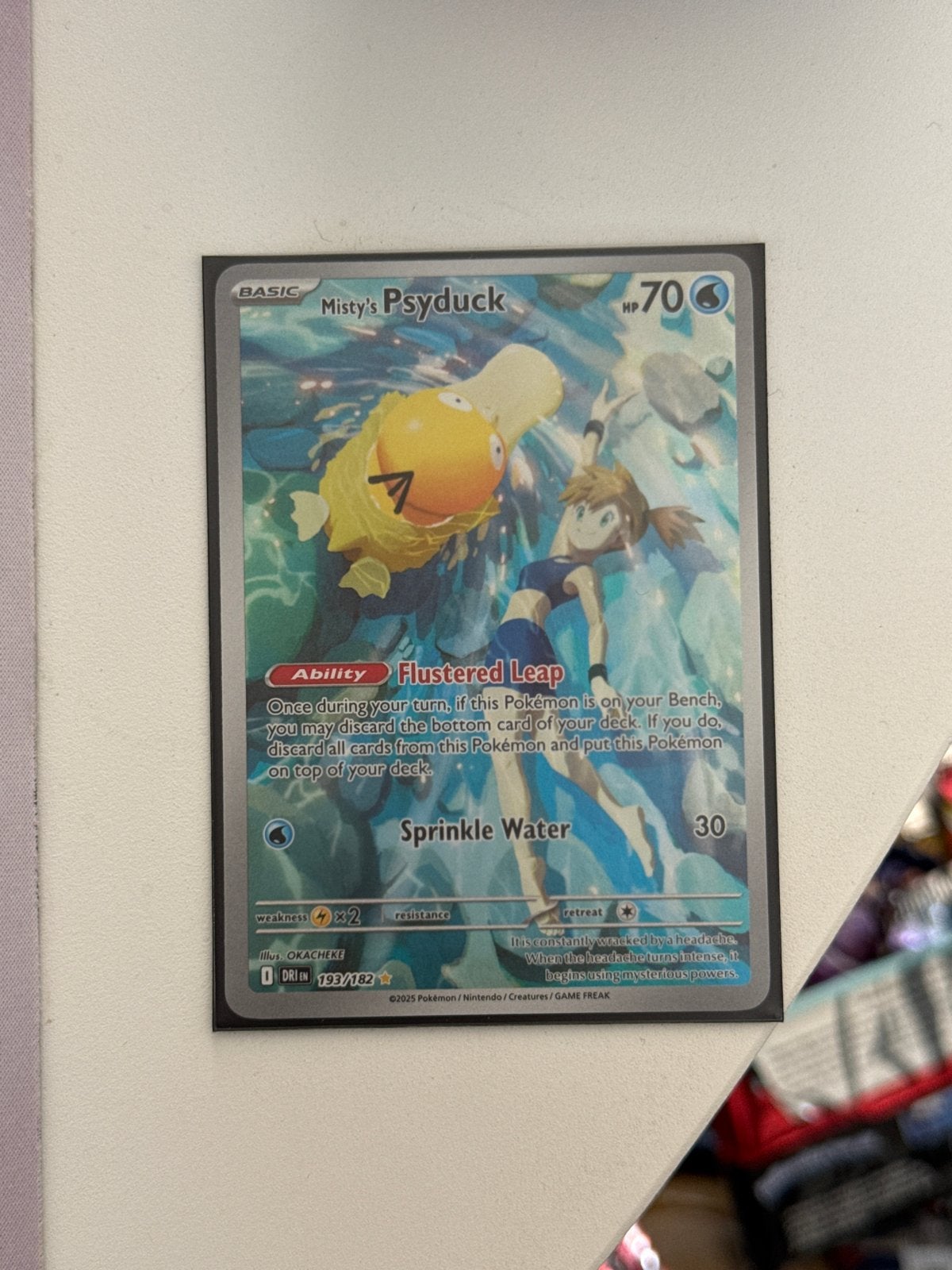 Misty's Psyduck - Packfresh Pokémon kaart (Geen Whitening), Ophalen, Nieuw, Losse kaart