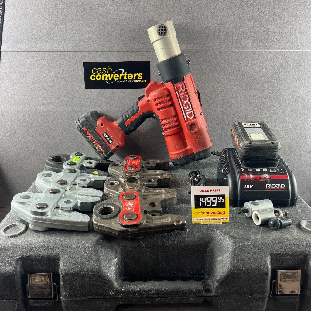Ridgid RP340-B Perstang |6 persbekkens, 2accu, lader| 412766, Ophalen of Verzenden, Gebruikt, Overige typen, Ridgid