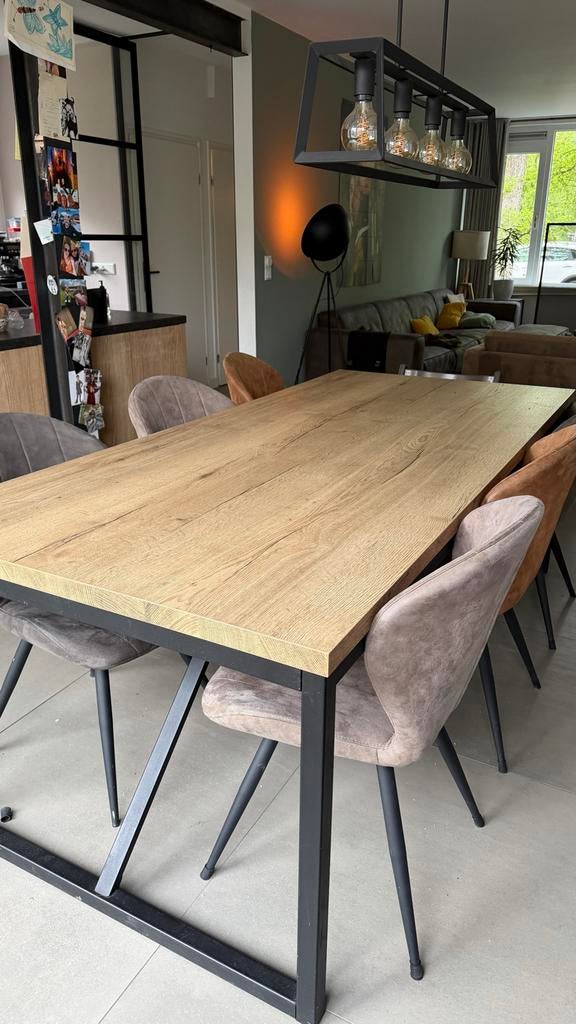Eettafel 220x100, Ophalen, 200 cm of meer, 50 tot 100 cm, Zo goed als nieuw